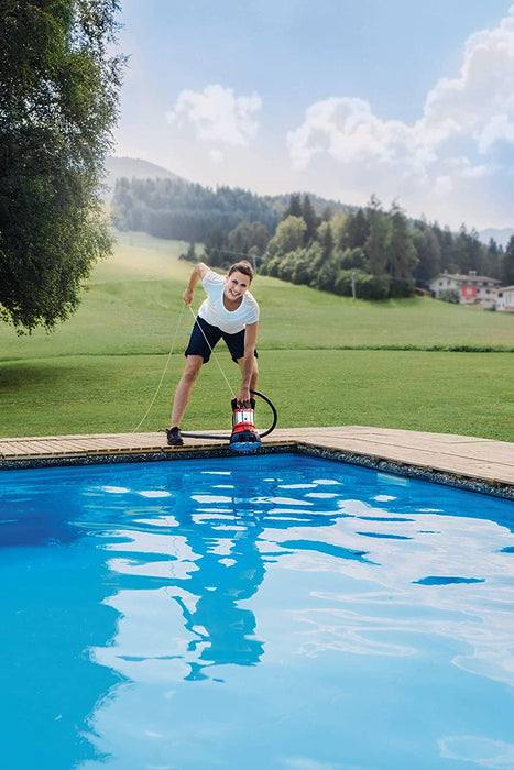 Einhell Schmutzwasserpumpe GE-DP 7330 LL ECO (730 W, Ø 30 mm Fremdkörper, 16.5 L/h Förderleistung, Absaugniveau-Regelung, Schwimmerschalter)