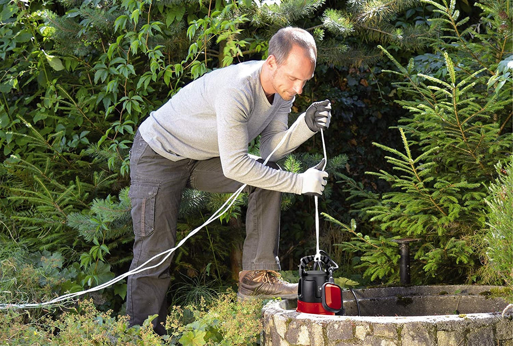 Einhell Tauchpumpe (270 W, max. 6.800 l/Std., bis zu 5 mm Partikelgröße, einstellbarer Schwimmschalter, inkl. Universalanschluss Außengewinde)