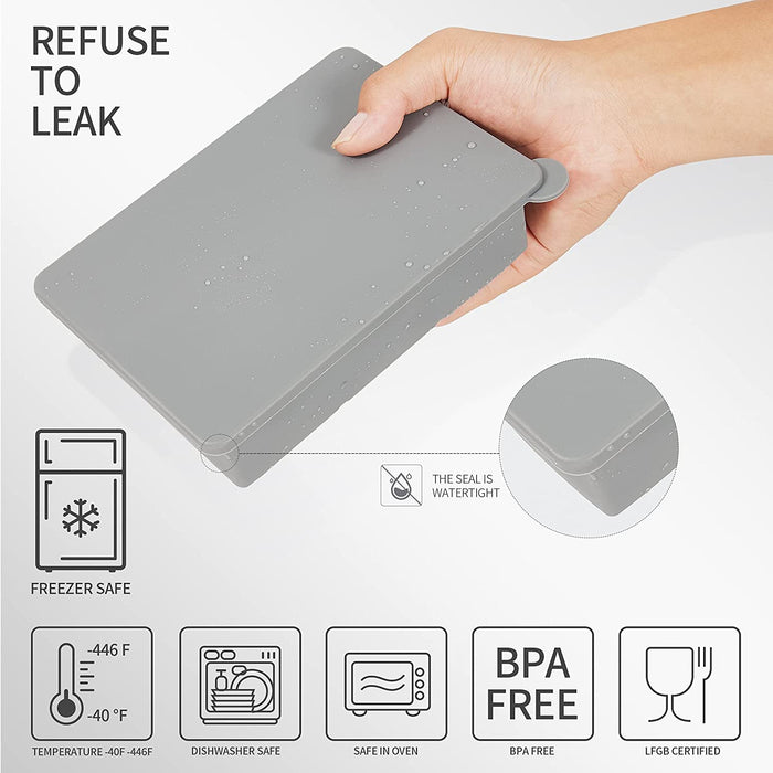 Eiswürfelform Silikon Combo Formen - 3er Set, Kugel-Eis Bereiter, große Würfel & sechseckige Eisformen mit Deckel, Flexible Eiswürfelform für Whiskey