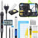 Elektrischer Lötkolbe Set - 80W Lötkolben Lötset, am Lötkolben, Einstellbare Temperatur 180℃-480℃ mit Lötkolben Stift,Lötspitzen, Holzofen Tipps