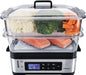 Elektronischer Dampfgarer, variabler Garraum (3 - 6 Liter), BPA-frei, inkl. Reiseinsatz, LCD-Display mit 5 Automatikprogrammen, 30 Min Timer