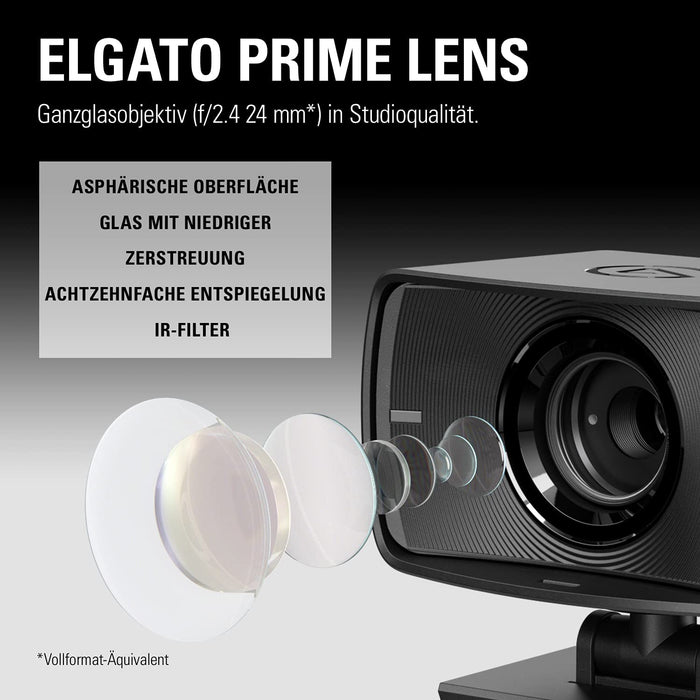 Facecam - Full-HD-Webcam (1080p60) für Streaming, Gaming, Videokonferenzen, Sony-Sensor, fortgeschrittene Lichtkorrektur, Bedienung wie bei einer DSLR