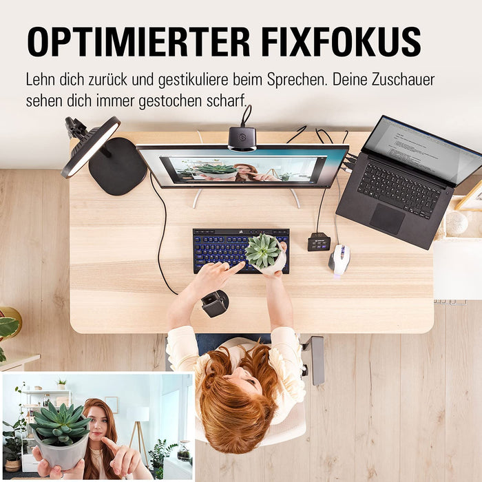 Facecam - Full-HD-Webcam (1080p60) für Streaming, Gaming, Videokonferenzen, Sony-Sensor, fortgeschrittene Lichtkorrektur, Bedienung wie bei einer DSLR