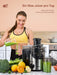  Entsafter Gemüse und Obst, Zentrifugal Entsafter Geräuscharme Saftmaschine für Vitaminreiche Obst- und Gemüsesäfte, 3 Geschwindigkeitsstufen