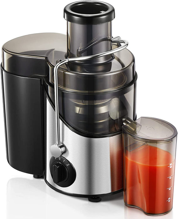  Entsafter Gemüse und Obst, Zentrifugal Entsafter Geräuscharme Saftmaschine für Vitaminreiche Obst- und Gemüsesäfte, 3 Geschwindigkeitsstufen