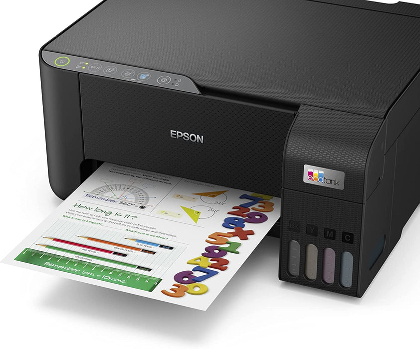 Epson EcoTank  nachfüllbares 3-in-1 Tintenstrahl Multifunktionsgerät (Kopierer, Scanner, Drucker, DIN A4, WiFi, USB 2.0), großer Tintentank