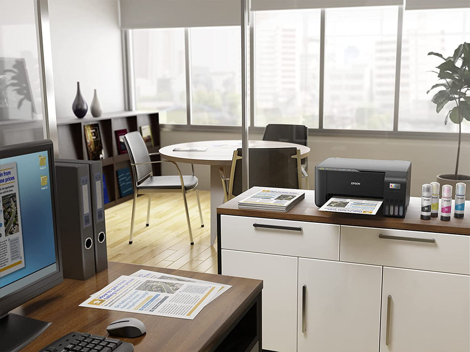 Epson EcoTank  nachfüllbares 3-in-1 Tintenstrahl Multifunktionsgerät (Kopierer, Scanner, Drucker, DIN A4, WiFi, USB 2.0), großer Tintentank
