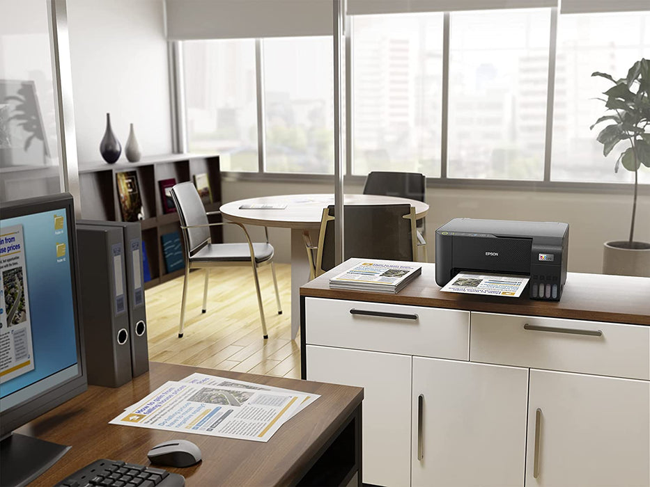 Epson EcoTank  nachfüllbares 3-in-1 Tintenstrahl Multifunktionsgerät (Kopierer, Scanner, Drucker, DIN A4, WiFi, USB 2.0), großer Tintentank