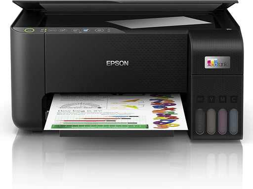 Epson EcoTank  nachfüllbares 3-in-1 Tintenstrahl Multifunktionsgerät (Kopierer, Scanner, Drucker, DIN A4, WiFi, USB 2.0), großer Tintentank