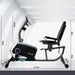 Ergometer Liege- Heimtrainer mit Magnetbremse, Pulssensoren und LCD-Display, 8 Widerstandsstufen, Sitzergometer mit Rückenlehne für Zuhause