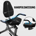 Ergometer Liege- Heimtrainer mit Magnetbremse, Pulssensoren und LCD-Display, 8 Widerstandsstufen, Sitzergometer mit Rückenlehne für Zuhause