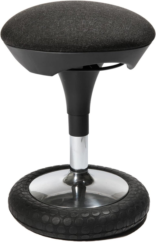 Ergonomischer Sitzhocker, Arbeitshocker, Bürohockermit Schwingeffekt, Sitzhöhenverstellung, Bezug anthrazit