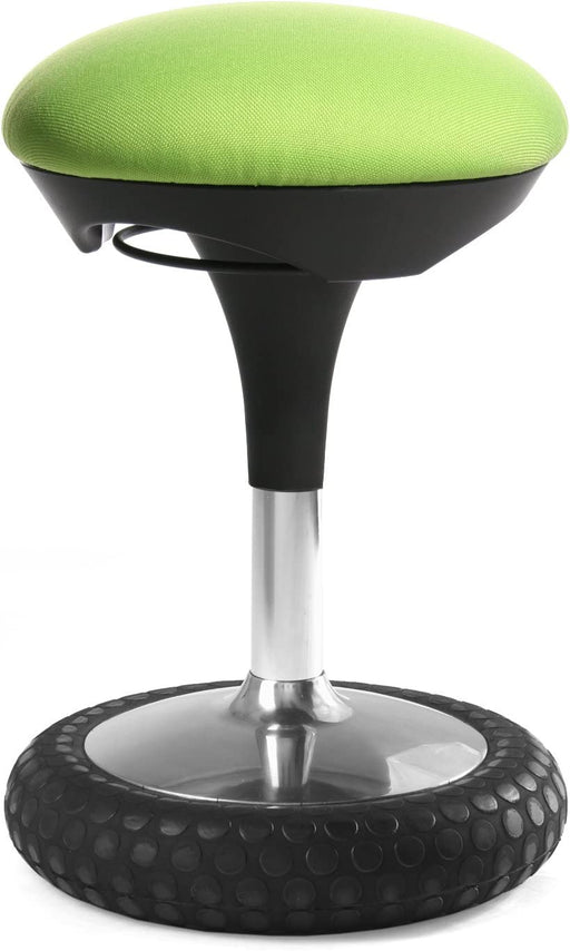 Ergonomischer Sitzhocker, Arbeitshocker, Bürohocker mit Schwingeffekt, Sitzhöhenverstellung, Bezug apfelgrün