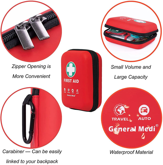 Erste Hilfe Set - 170-teiliges Premium Erste-Hilfe-Set für Haus, Auto, Reise, Büro, Sport, Wandern, Camping, Rettung