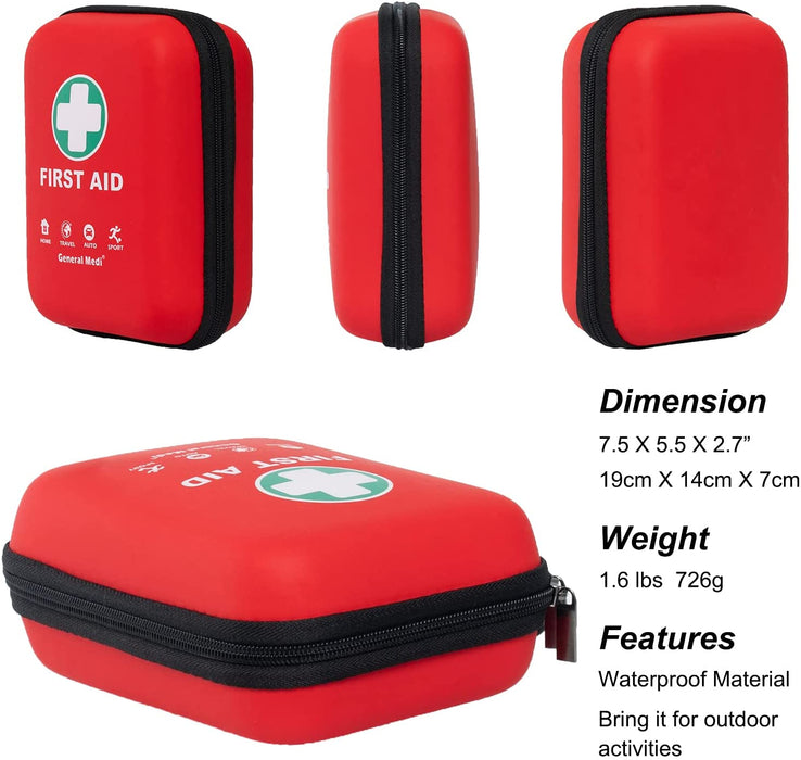Erste Hilfe Set - 170-teiliges Premium Erste-Hilfe-Set für Haus, Auto, Reise, Büro, Sport, Wandern, Camping, Rettung
