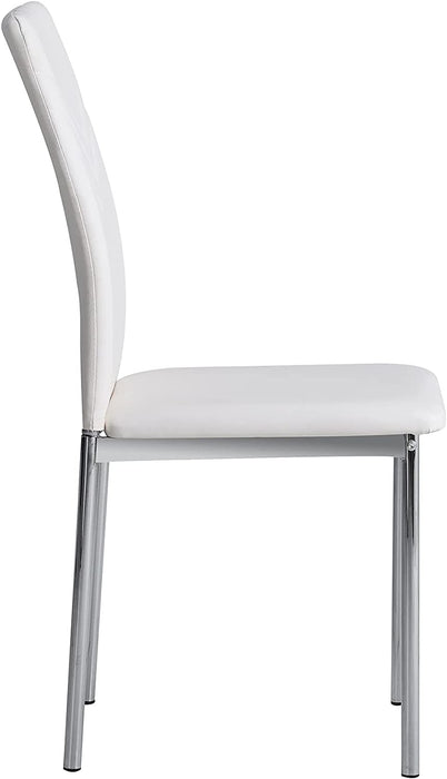 Esszimmerstühle 2er Set Verona, Weiss - Edles Italienisches Design, Kunstleder-Bezug, bequemer Polsterstuhl - Moderner Küchenstuhl, Stuhl Esszimmer