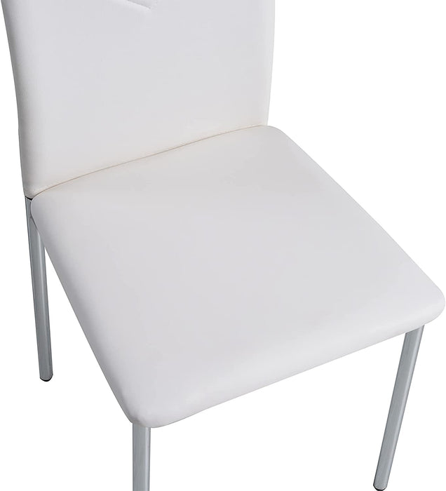 Esszimmerstühle 2er Set Verona, Weiss - Edles Italienisches Design, Kunstleder-Bezug, bequemer Polsterstuhl - Moderner Küchenstuhl, Stuhl Esszimmer