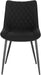 Esszimmerstühle 2er Set Küchenstuhl Polsterstuhl Wohnzimmerstuhl Sessel mit Rückenlehne, Sitzfläche aus Leinen, Metallbeine, Schwarz