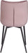 Esszimmerstühle 2er Set Küchenstuhl Polsterstuhl Wohnzimmerstuhl Sessel mit Rückenlehne, Sitzfläche aus Samt, Metallbeine, Rosa