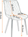 Esszimmerstühle 2er Set Küchenstuhl Polsterstuhl Wohnzimmerstuhl Sessel mit Rückenlehne, Sitzfläche aus Kunstleder, Metallbeine