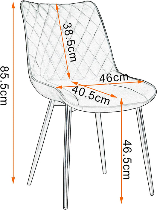 Esszimmerstühle 2er Set Küchenstuhl Polsterstuhl Wohnzimmerstuhl Sessel mit Rückenlehne, Sitzfläche aus Kunstleder, Antiklederoptik, Dunkelgrau