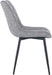 Esszimmerstühle 2er Set Küchenstuhl Polsterstuhl Wohnzimmerstuhl Sessel mit Rückenlehne, Sitzfläche aus Kunstleder, Metallbeine, Antiklederoptik, Grau