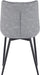 Esszimmerstühle 2er Set Küchenstuhl Polsterstuhl Wohnzimmerstuhl Sessel mit Rückenlehne, Sitzfläche aus Kunstleder, Metallbeine, Antiklederoptik, Grau