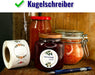 Etiketten Selbstklebend 200 Stück 5cm Ø Klebe-Etiketten zum Beschriften von Einmach-Gläsern, Aufkleber Marmeladenglas Beschriftbar