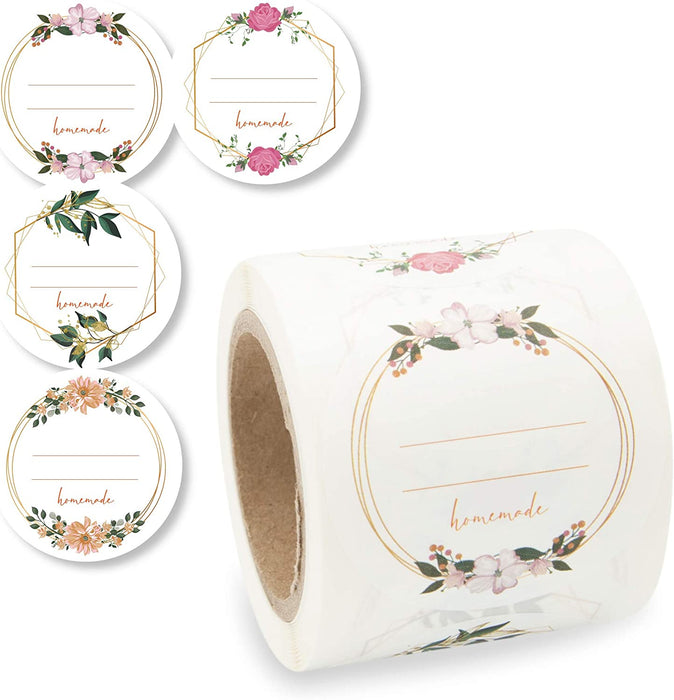 Etiketten Selbstklebend 200 Stück 5cm Ø Klebe-Etiketten zum Beschriften von Einmach-Gläsern, Aufkleber Marmeladenglas Beschriftbar