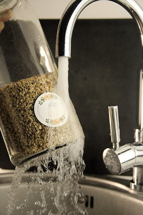 Etiketten Selbstklebend 200 Stück 5cm Ø Klebe-Etiketten zum Beschriften von Einmach-Gläsern, Aufkleber Marmeladenglas Beschriftbar