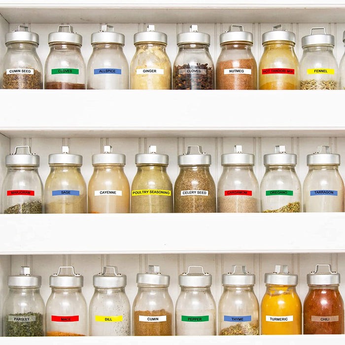 Etikettenband, 12 mm, kompatibel mit Brother TZe-131 TZe-231 TZe-431 TZe-531 TZe-631 TZe-731 schwarz auf klar/weiß/rot/blau/gelb/grün, 6 Stück 1C H11 0 1000 H105 900