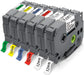 Etikettenband, 12 mm, kompatibel mit Brother TZe-131 TZe-231 TZe-431 TZe-531 TZe-631 TZe-731 schwarz auf klar/weiß/rot/blau/gelb/grün, 6 Stück 1C H11 0 1000 H105 900