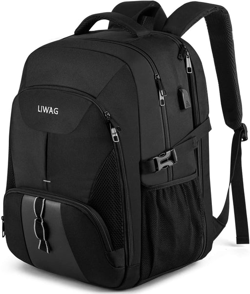 Extra Groß Rucksack Herren 50L Wasserdicht 17 Zoll Laptoptasche Arbeit Laptop Rucksack mit USB Ladeanschluss Anti Diebstahl Business Reisen 