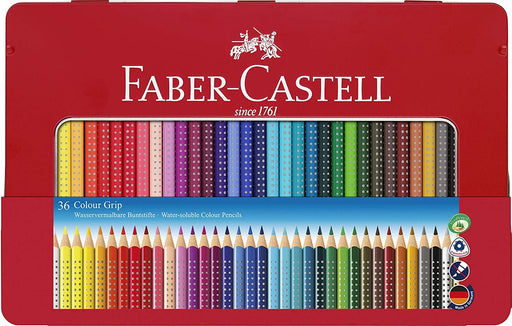 Faber-Castell - Buntstifte Colour Grip 2001, 36er Metalletui