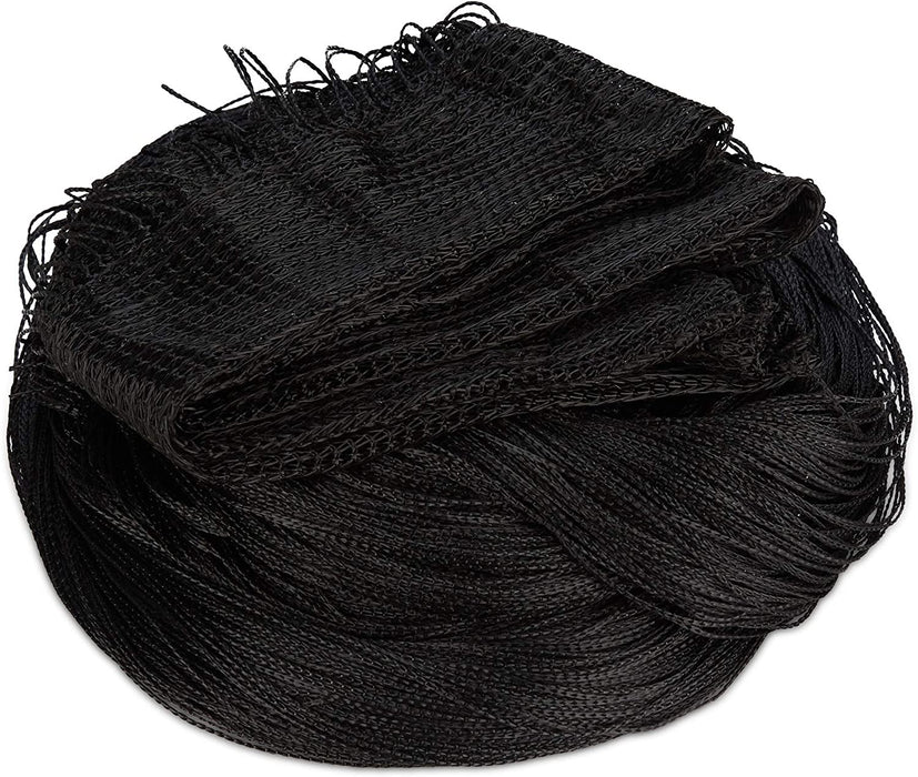 Fadenvorhang schwarz, kürzbar, Tunneldurchzug, für Türen & Fenster, waschbar, Fadengardine, 90x245 cm, Black, 90x245cm