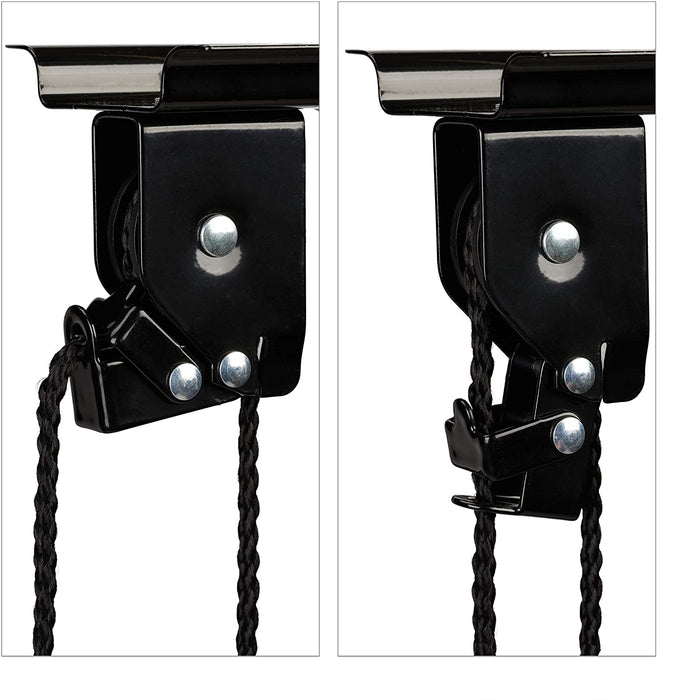 Fahrradlift, bis 20 kg, max. Deckenhöhe 4 m, Fahrrad Deckenhalterung mit Flaschenzug, Garage, Keller, schwarz