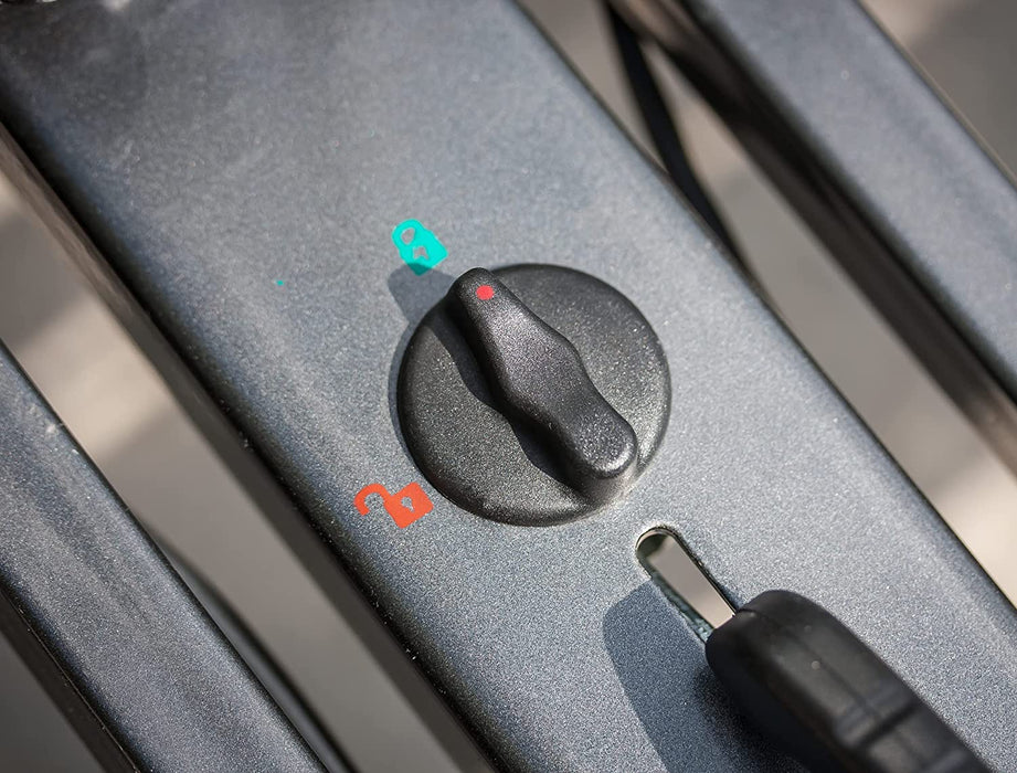 Fahrradträger POKER-F, E-Bike geeignet, komplett vormontiert, Diebstahlschutz, für 2 Fahrräder, für Anhängerkupplung, Schwarz