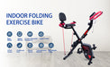 Falt-Heimtrainer, Heimtrainer mit 8 Widerstandsstufen, Verstellbarer Sitz, LCD-Display, Cardio-Trainings-Indoor-Bike für Erwachsene Indoor Bike