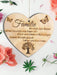 Familie Herz Schild Dekoschild Herzschild Holzherz Holzschild 10 x 10 cm Geschenk für die Familie Spruch Geschenk Holz Geschenk EIN Geschenk