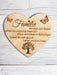 Familie Herz Schild Dekoschild Herzschild Holzherz Holzschild 10 x 10 cm Geschenk für die Familie Spruch Geschenk Holz Geschenk EIN Geschenk