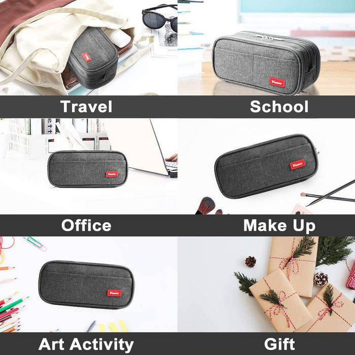 Federmäppchen Farbe Bleistiftetui Große Aufbewahrung Bleistift Tasche Handheld tragbare Büro Briefpapier Tasche Geeignet für High School College