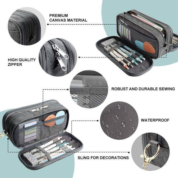 Federmäppchen Farbe Bleistiftetui Große Aufbewahrung Bleistift Tasche Handheld tragbare Büro Briefpapier Tasche Geeignet für High School College