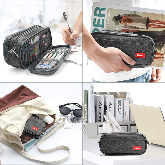 Federmäppchen Farbe Bleistiftetui Große Aufbewahrung Bleistift Tasche Handheld tragbare Büro Briefpapier Tasche Geeignet für High School College