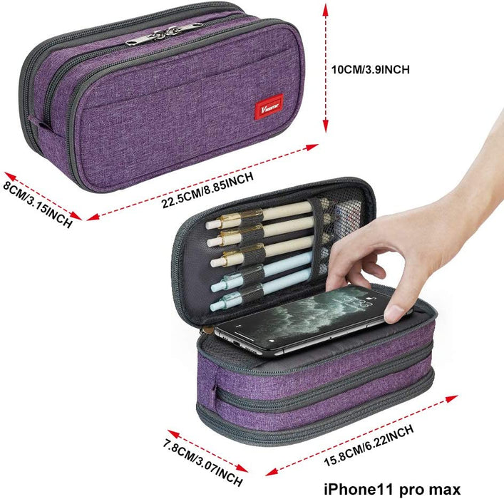 Federmäppchen Farbe Bleistiftetui Große Aufbewahrung Bleistift Tasche Handheld tragbare Büro Briefpapier Tasche Geeignet für High School College 