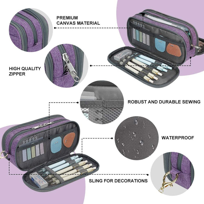 Federmäppchen Farbe Bleistiftetui Große Aufbewahrung Bleistift Tasche Handheld tragbare Büro Briefpapier Tasche Geeignet für High School College 