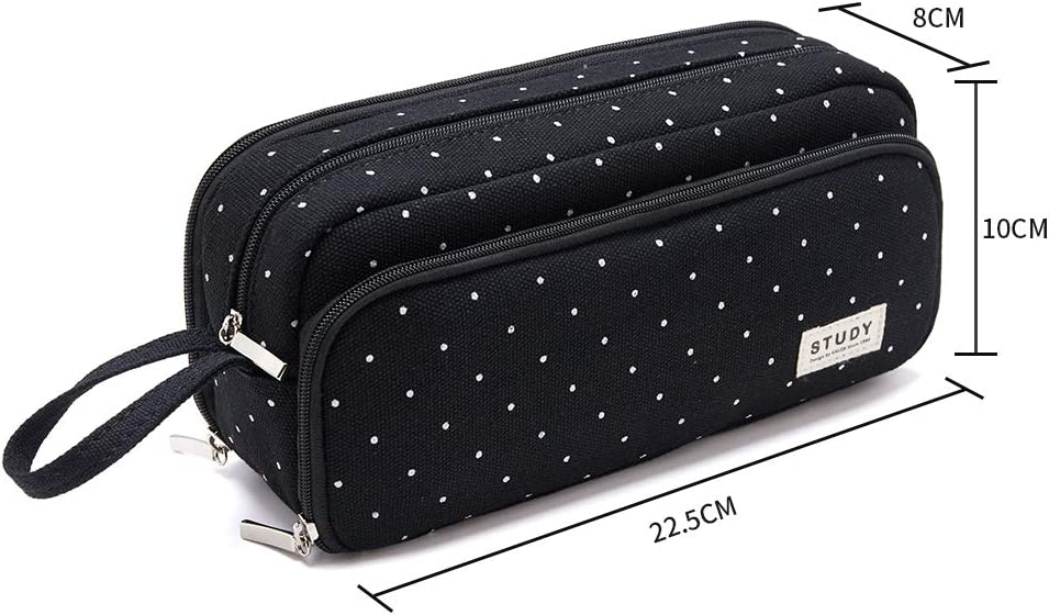 Federmäppchen mit 3 Fächer Große Kapazität Mäppchen Federtasche Stiftetasche Pencil Case Bleistifttasche für Schule & Büro