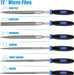 Feilen Set - 16 tlg. Werkstattfeile Satz inkl. Flachfeile Halbrundfeile Rundfeile Dreikantfeile Schlüsselfeilen für 3D Druck, Holzarbeiten