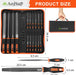 Feilen Set, 18 tlg Werkstattfeile Satz, Profi Feilensatz Metall, Feilenset für Holz Metall Inkl - Flachfeile Halbrundfeile Rundfeile Dreikantfeile