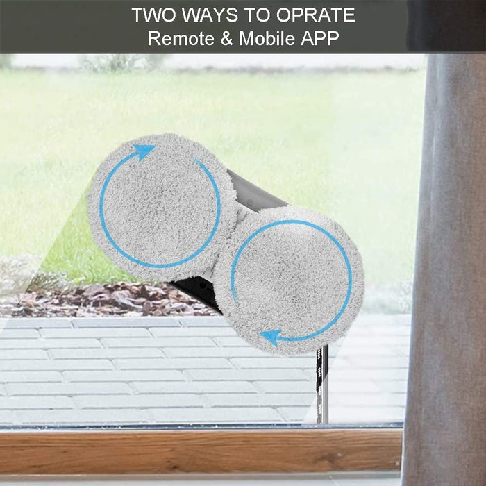 Fensterputzroboter, Fensterscheiben Reinigung, Glasputzroboter Bluetooth App mit Fernbedienung & Sicherheitsseil