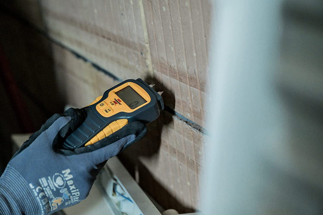 Feuchtigkeits-Detector MD (Feuchtigkeitsmessgerät/Feuchtigkeitsmesser für Holz oder Baustoffen, mit LCD-Display), ohne Batterie